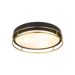 Searchlight Loftlamper > Phoenix loftslampe, Ø 40 cm, sort/messing, IP44