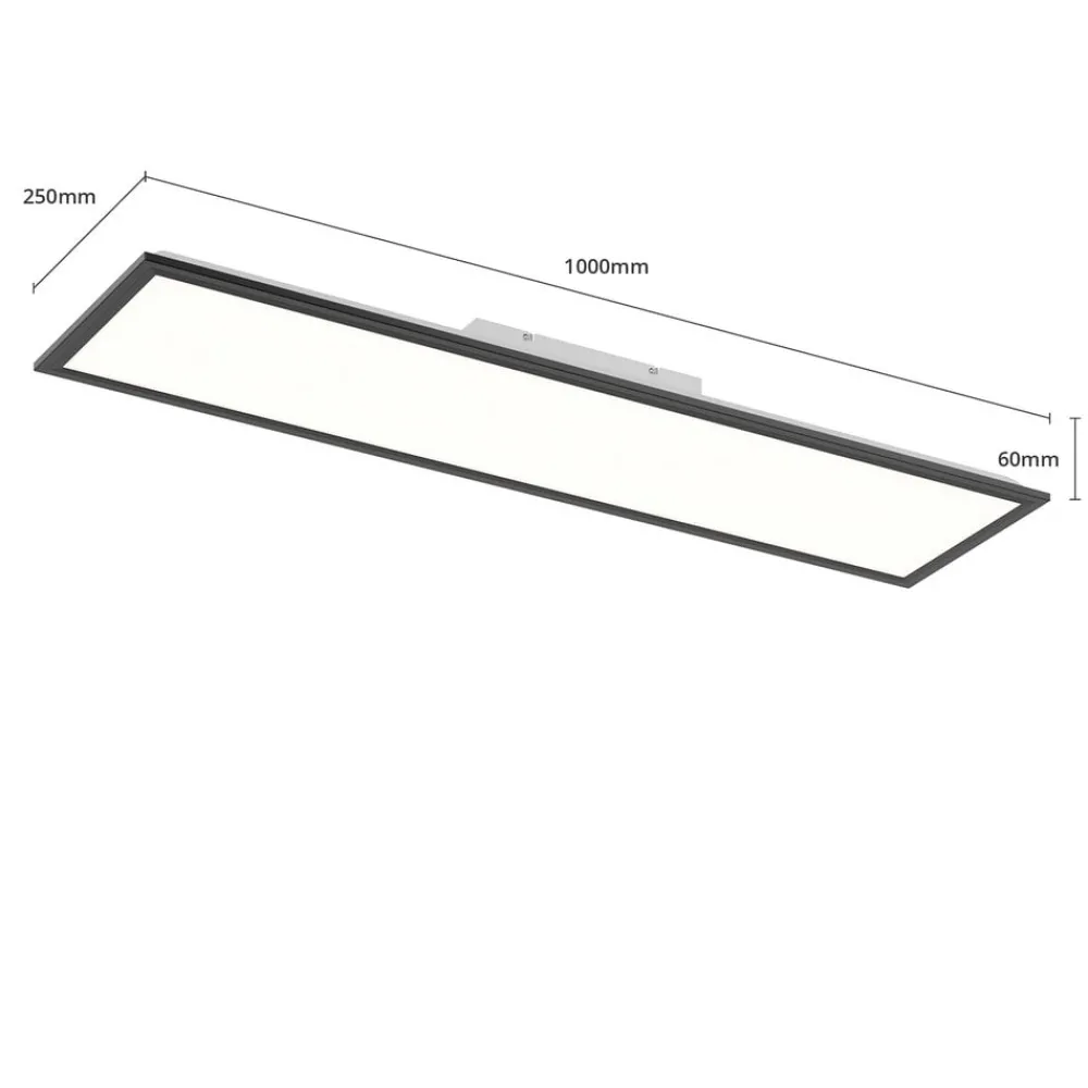 Briloner Loftlamper|Loftlamper > Piatto LED-panel CCT fjernbetjening 100x25 sort