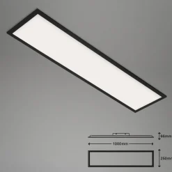 Arbejdsrum/Kontor|Loftlamper ^ Briloner Piatto S WiFi LED-loftlampe Bluetooth CCT fjernb.
