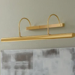 Knapstein Arbejdsrum/Kontor|Væglamper > PICTURE lang gallerilampe poleret messing
