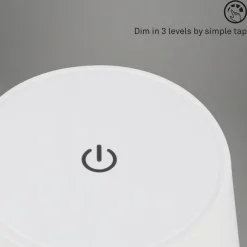 Briloner Dekorationsbelysning|Terrassebelysning > Piha LED-bordlampe med genopladeligt batteri, hvid