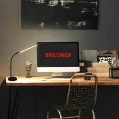 Briloner Arbejdsrum/Kontor|Bordlamper > Pivaz LED-bordlampe, touch-dæmper, sort