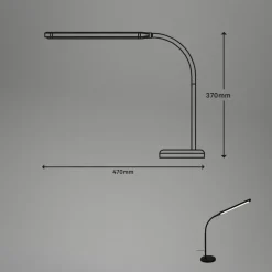 Briloner Arbejdsrum/Kontor|Bordlamper > Pivaz LED-bordlampe, touch-dæmper, sort