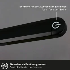 Briloner Arbejdsrum/Kontor|Bordlamper > Pivaz LED-bordlampe, touch-dæmper, sort