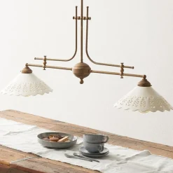 Ceramiche Pendellamper|Pendellamper > Pizzo hængelampe med kæde, 2 lyskilder