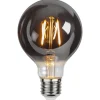 STAR TRADING Filament Pære|Led Pærer > Plain Smoke E27 G80 LED-pære 1,8 W, 2.100 K 80 lm