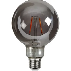 Filament Pære|Led Pærer ^ STAR TRADING Plain Smoke E27 LED-globepære 1,8 W 2.100K Ø 95mm