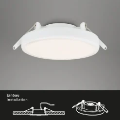 Briloner Loftlamper|Indbygningsspots > Plat LED-indbygningsspot, hvid, Ø 10 cm, 4.000K