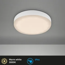 Briloner Loftlamper|Indbygningsspots > Plat LED-indbygningsspot, hvid, Ø 7,5 cm, 3.000K