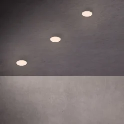 Briloner Loftlamper|Indbygningsspots > Plat LED-indbygningsspot, hvid, Ø 7,5 cm, 3.000K