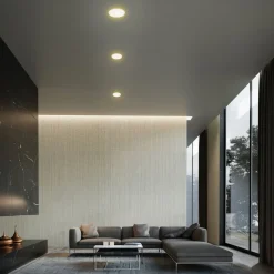 Briloner Loftlamper|Indbygningsspots > Plat LED-indbygningsspot, hvid, Ø 10 cm, 3.000K