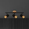 Briloner Loftlamper|Spotlights > Plek loftspot GU10 sort/træ, 3 lyskilder
