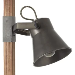 Brilliant Gulvlamper|Gulvlamper > Plow gulvlampe med 2 spot, sort/mørkt træ