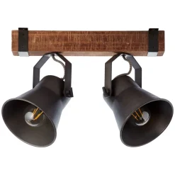 Brilliant Loftlamper|Loftlamper > Plow loftspot, sort/mørkt træ