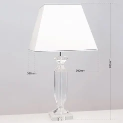 ORION Bordlamper > Pokal bordlampe med krystal, krom/hvid
