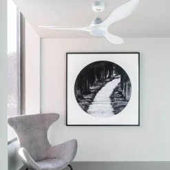 Loftventilatorer ^ FARO BARCELONA Polaris L LED-loftventilator, 3 blade, hvid