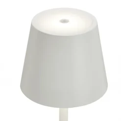 Udendørs Spot ^ Zafferano Poldina LED-lampe med jordspyd og batteri, hvid