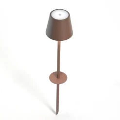 Zafferano Udendørs Spot > Poldina LED-lampe med jordspyd, batteri, corten
