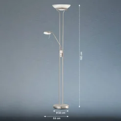 Gulvlamper|Gulvlamper ^ FISCHER & HONSEL Pool LED-gulvlampe med læsearm, CCT-funktion
