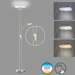 Gulvlamper|Gulvlamper ^ FISCHER & HONSEL Pool LED-gulvlampe med læsearm, CCT-funktion
