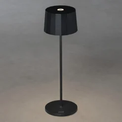 Konstsmide Dekorationsbelysning|Terrassebelysning > Positano LED-bordlampe til udendørs brug, sort