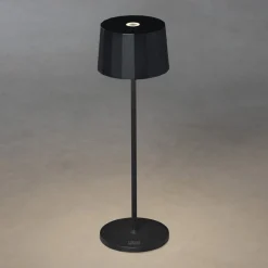 Konstsmide Dekorationsbelysning|Terrassebelysning > Positano LED-bordlampe til udendørs brug, sort