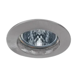 Indbygningsspots ^ Paulmann Premium Secure HV indbygget lampe i børstet jern