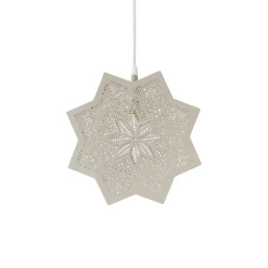 Julepynt|Vinduesdekoration ^ PR Home Elvira dekostjerne af metal, beige