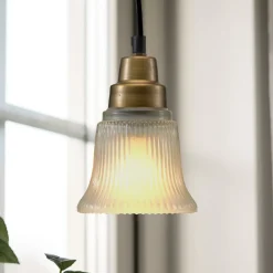 Pendellamper ^ PR Home Emmi hængelampe, antik messingfarve, Ø 12 cm