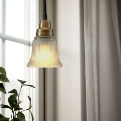 Pendellamper ^ PR Home Emmi hængelampe, antik messingfarve, Ø 12 cm