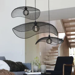 PR Home Pendellamper > Hængelampe Vivi, Ø 79 cm, sort, metal