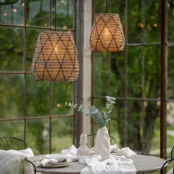 PR Home Udendørs Pendellamper|Terrassebelysning > Lollo udendørs pendel, naturligt rattan-look, Ø 28 cm