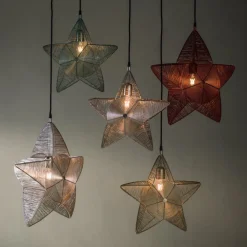 Julepynt|Vinduesdekoration ^ PR Home Rigel dekostjerne af metal Ø 50 cm creme