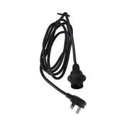 PR Home Udendørs Pendellamper > Saigon udendørs hængelampe sort Ø28cm kabel 2,5m