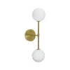 PR Home Væglamper|Væglamper > Sigma D væglampe, guld/opal, 2 lyskilder 49 cm glas