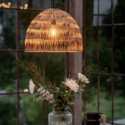 PR Home Udendørs Pendellamper > udendørs hængelampe Lace naturfiber, stikledning, Ø37cm