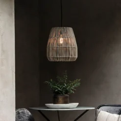 Udendørs Pendellamper ^ PR Home udendørs hængelampe Saigon, grå, Ø 28 cm, kabel 2,5 m