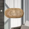 Udendørs Pendellamper ^ PR Home Zuri udendørs pendel, Ø 51 cm, rattan, stikprop
