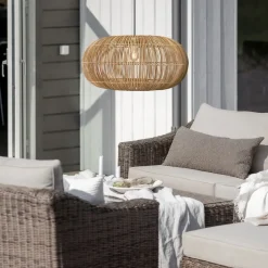PR Home Udendørs Pendellamper > Zuri udendørs pendel, rattan, Ø 61 cm, stikprop