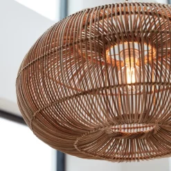 PR Home Udendørs Pendellamper > Zuri udendørs pendel, rattan, Ø 61 cm, stikprop