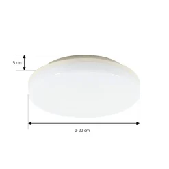 PRIOS Arbejdsrum/Kontor|Loftlamper > Artin LED-loftlampe, sensor, rund, 22 cm