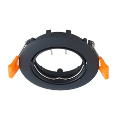 PRIOS Gang|Loftlamper > forsænket loftlampe Fibur, sort, aluminium, Ø 8,2 cm