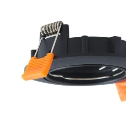 PRIOS Gang|Loftlamper > forsænket loftlampe Fibur, sort, aluminium, Ø 8,2 cm