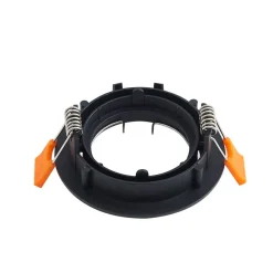 PRIOS Gang|Loftlamper > forsænket loftlampe Fibur, sort, aluminium, Ø 8,2 cm