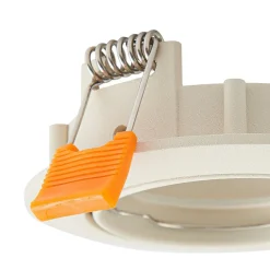 PRIOS Gang|Loftlamper > forsænket loftlampe Fibur, beige, aluminium, Ø 8,2 cm