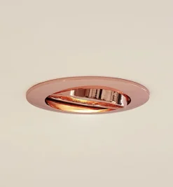 PRIOS Gang|Loftlamper > forsænket loftlampe Fibur, kobber, aluminium, Ø 8,2 cm