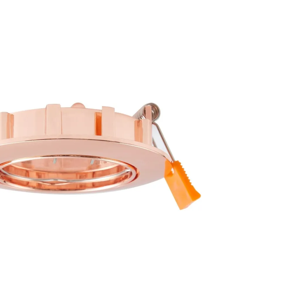 PRIOS Gang|Loftlamper > forsænket loftlampe Fibur, kobber, aluminium, Ø 8,2 cm