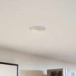 PRIOS Gang|Loftlamper > forsænket loftlampe Fibur, hvid, aluminium, Ø 8,2 cm