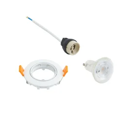 PRIOS Gang|Loftlamper > forsænket loftlampe Fibur, hvid, aluminium, Ø 8,2 cm