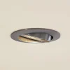 Indbygningsspots ^ PRIOS forsænket loftlampe Fibur, børstet sølv, Ø 8,2 cm